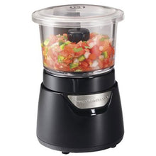 Load image into Gallery viewer, Hamilton Beach Stack and Press Glass Bowl Food and Vegetable Chopper, 3 Cup, Black and Silver (72860),
