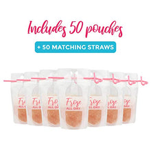 Load image into Gallery viewer, Frose All Day Drink Pouches with Straw for Adults freezable [50 Pack] Juice Pouches for Adults, Frozen Juice Container, Drink Bags Pouches Reusable
