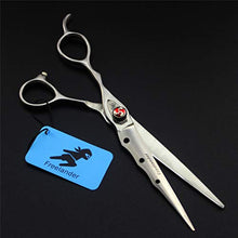 Load image into Gallery viewer, ZZBB High-End 7.0&quot; Left-Handed Professional Hair Cutting Scissors Kit Japanese Steel Barber Shears Kit, 440C Sharp Flat Shear Tooth Scissors Combination for Barber, Salon, Home
