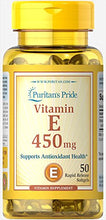 Load image into Gallery viewer, Puritan&#39;s Pride Vitamin E 450 mg-50 Softgels
