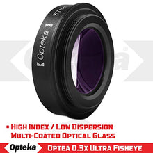 Load image into Gallery viewer, Opteka Platinum Series 0.2X Low-Profile HD Ultra Wide Fisheye Lens for Canon, Sony, JVC Video Cameras with 37mm Threads

