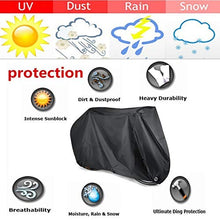 Load image into Gallery viewer, WXHJM Bicycle Cover, Outdoor Dust Waterproof Bicycle Clothing Adjustable Rain Cover with a Drawstring Waterproof Storage Bag, for Mountain Bike/Road Bike, Black
