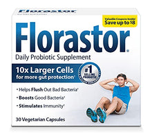 Load image into Gallery viewer, Florastor Daily Probiotic Supplement for Women and Men, Proven to Support Digestive Health, Saccharomyces Boulardii CNCM I-745 (30 Capsules)
